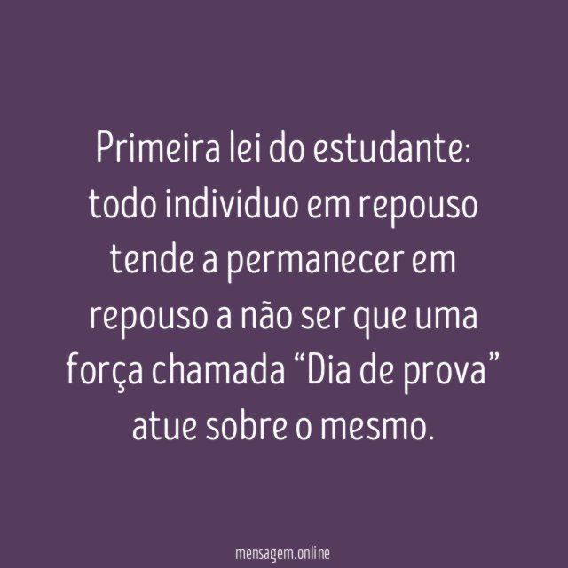 Primeira lei do estudante