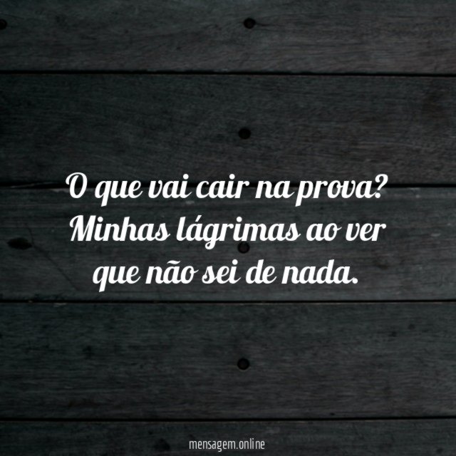 O que vai cair na prova