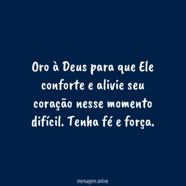 Oro à Deus para que Ele conforte