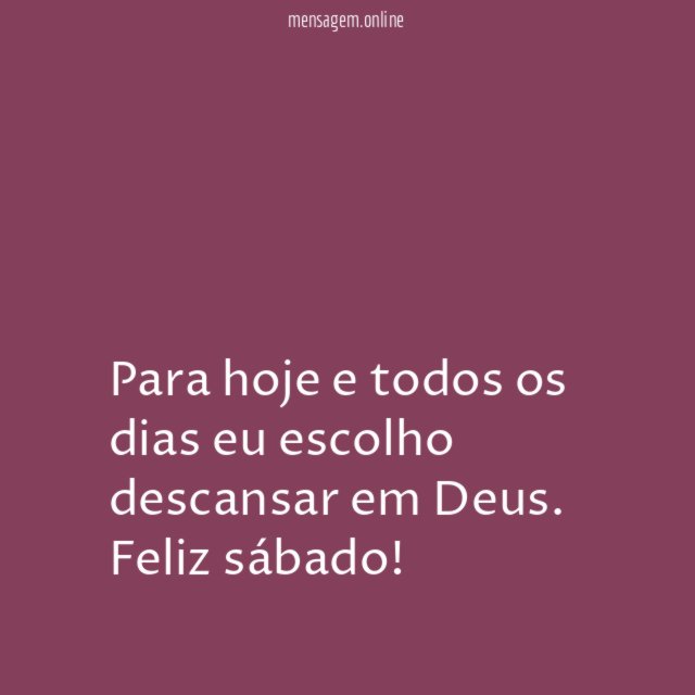 Para hoje e todos os dias eu escolho descansar em Deus