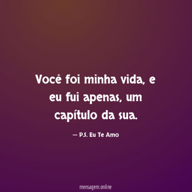 Você foi minha vida