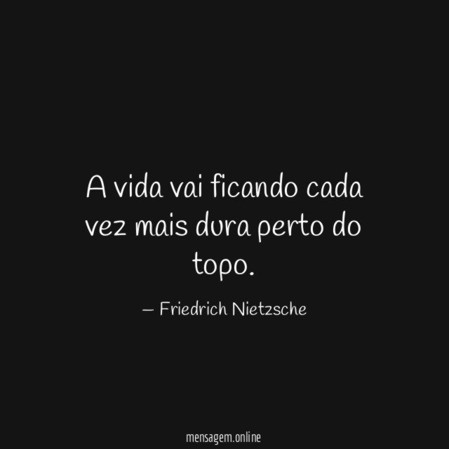 A vida vai ficando cada vez mais dura perto do topo