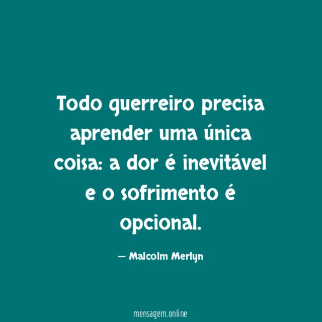 Todo guerreiro precisa aprender uma única coisa