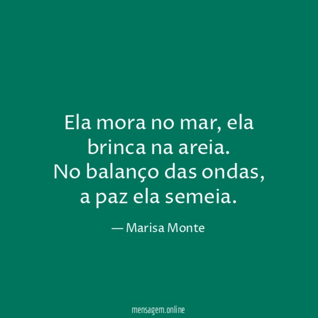 Ela mora no mar
