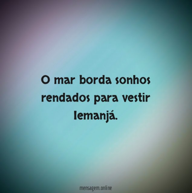 O mar borda sonhos rendados para vestir Iemanjá