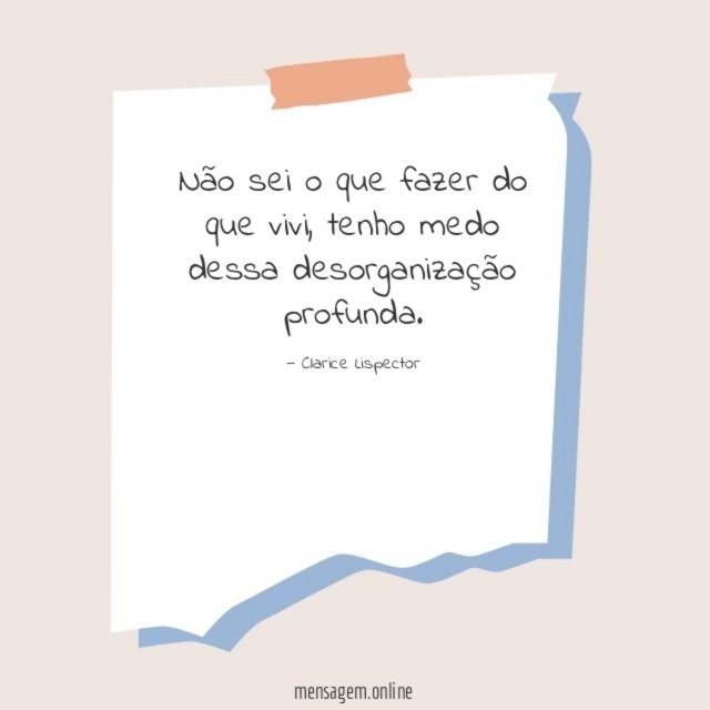 Não sei o que fazer do que vivi