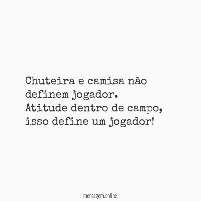 Chuteira e camisa não definem jogador