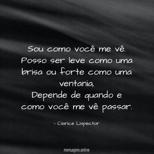 Sou como você me vê