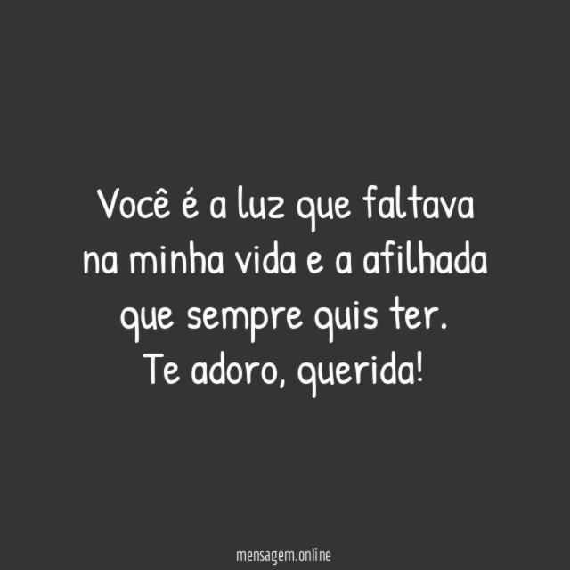 Você é a luz que faltava na minha