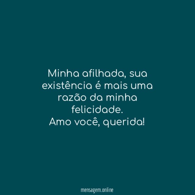 Minha afilhada