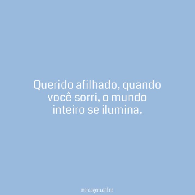 Querido afilhado