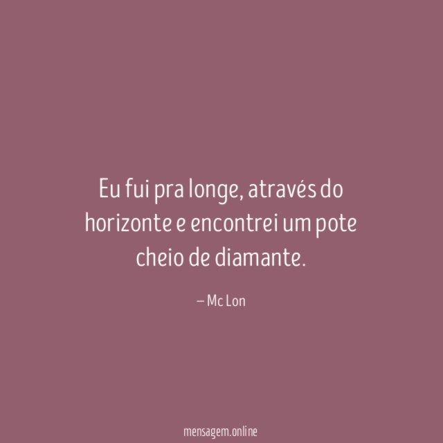 Eu fui pra longe