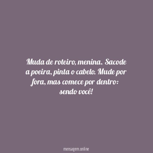 Muda de roteiro