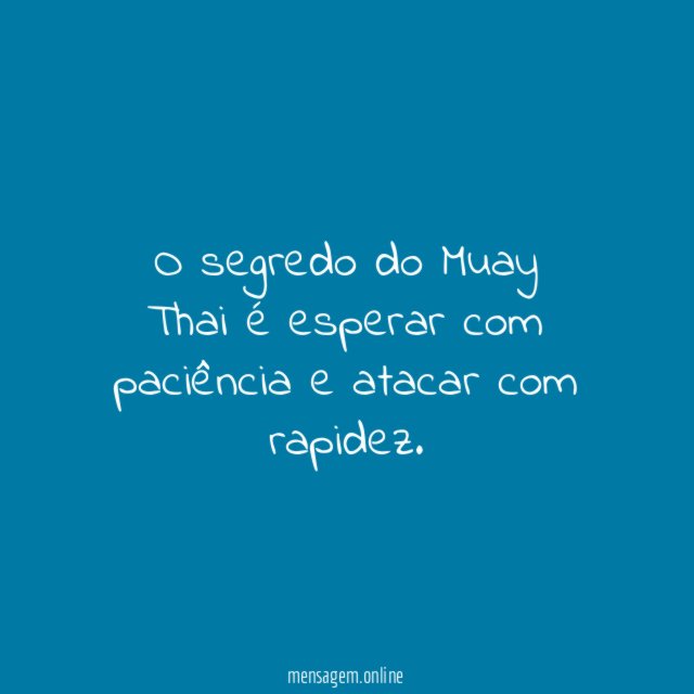 O segredo do Muay Thai é esperar com