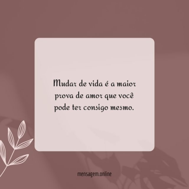 Mudar de vida é a maior prova de