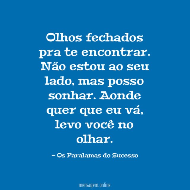 Olhos fechados pra te encontrar