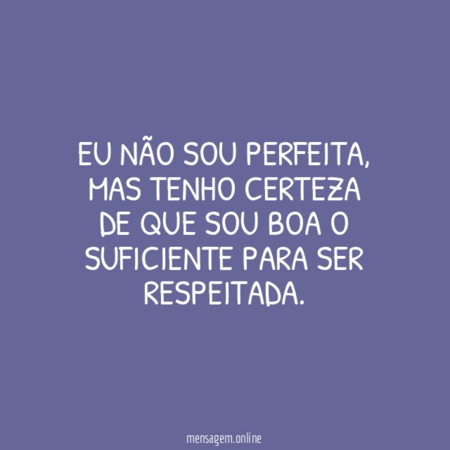 Eu não sou perfeita
