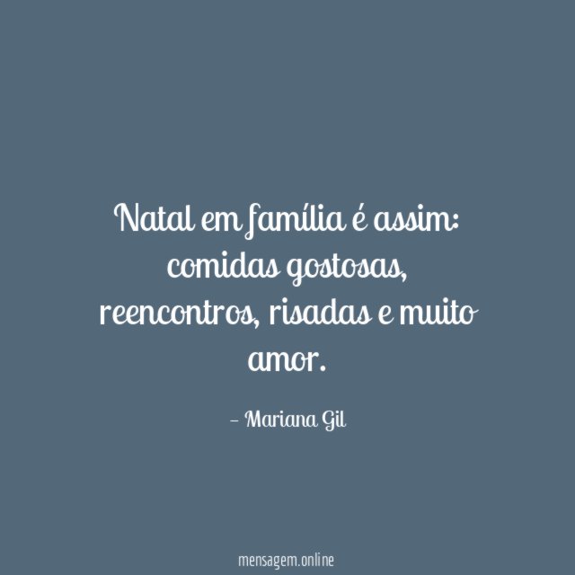Natal em família é assim
