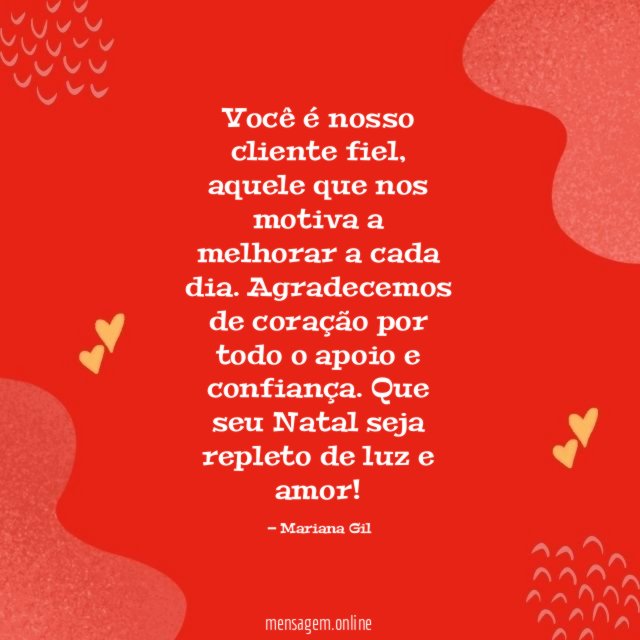 Você é nosso cliente fiel