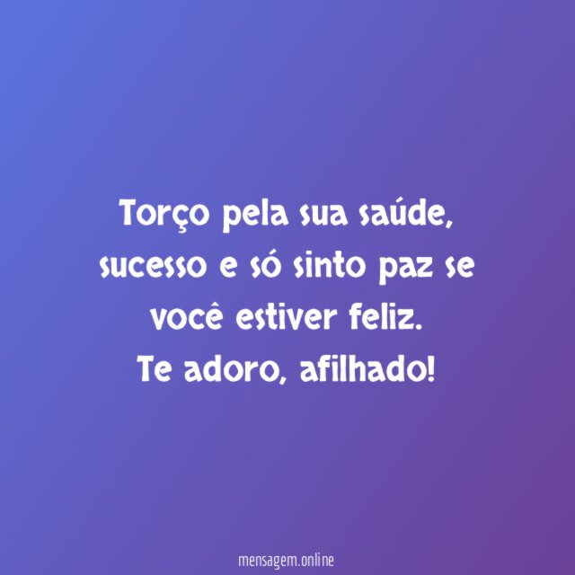 Torço pela sua saúde