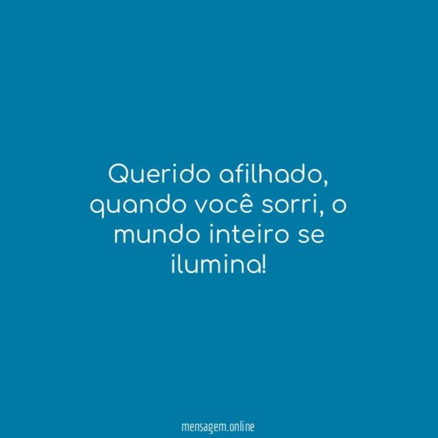 Querido afilhado