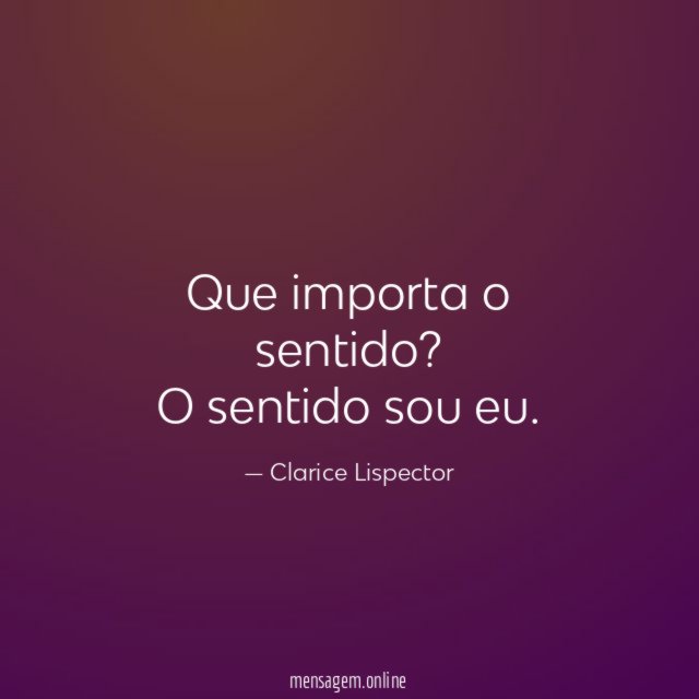 Que importa o sentido
