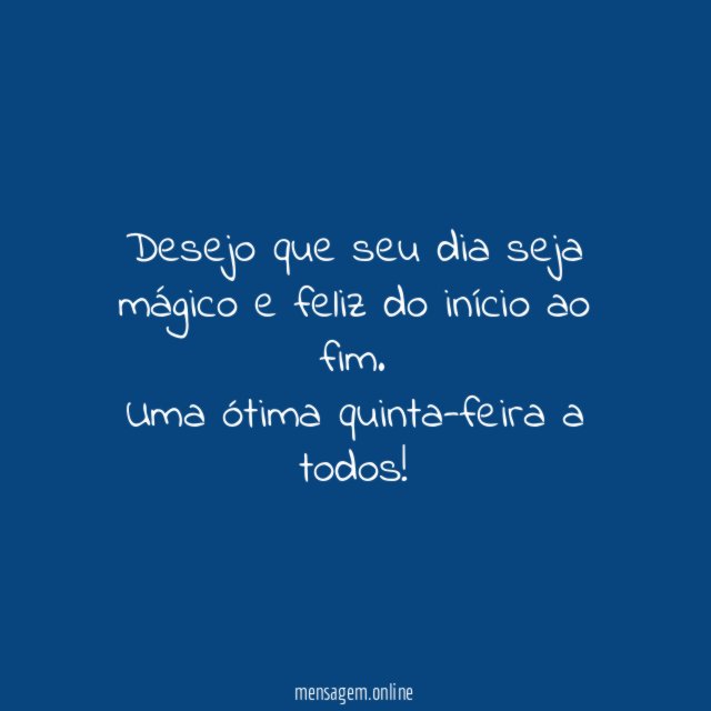 Desejo que seu dia seja mágico e feliz