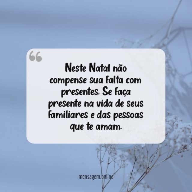Neste Natal não compense sua falta com presentes