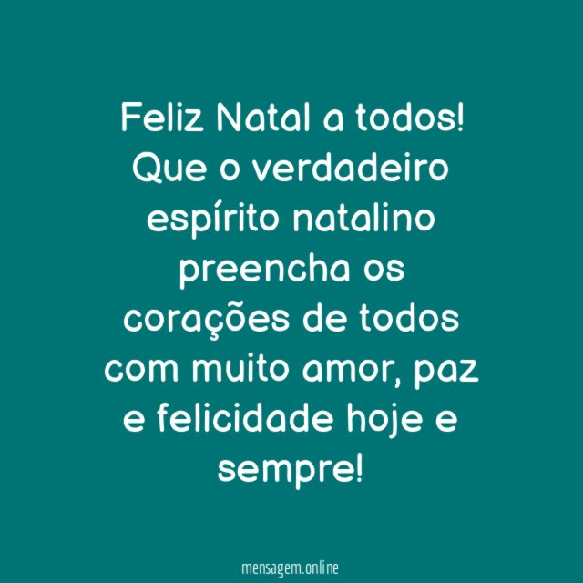 Feliz Natal a todos