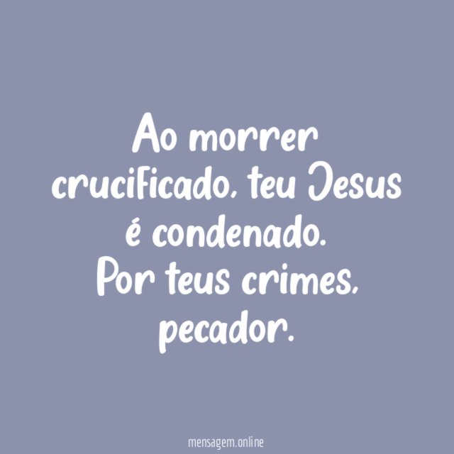 Ao morrer crucificado