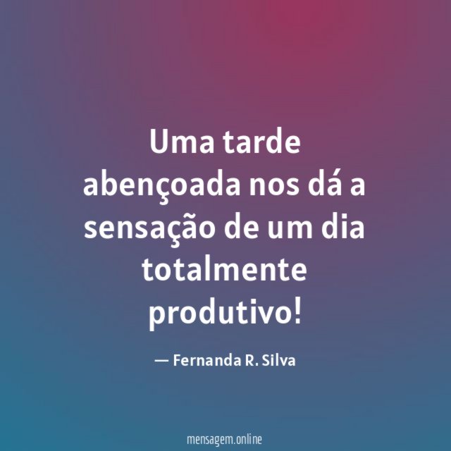 Uma tarde abençoada nos dá a sensação de