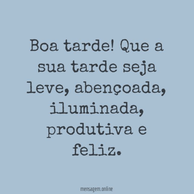 Boa tarde