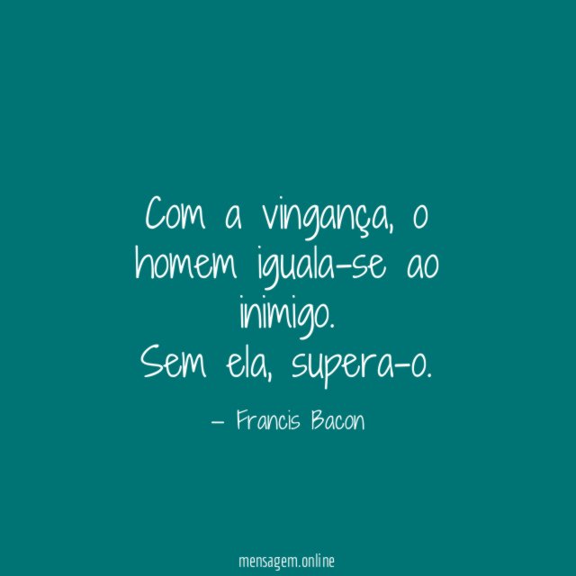 Com a vingança