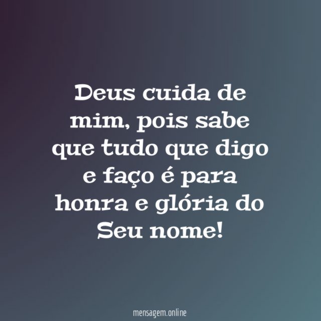 Deus cuida de mim