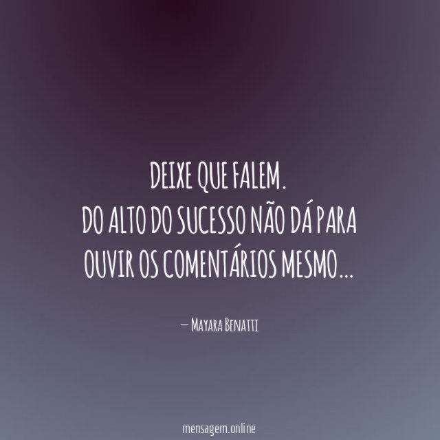 Deixe que falem