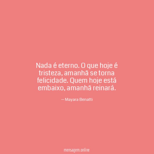 Nada é eterno