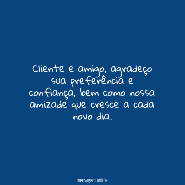 Cliente e amigo
