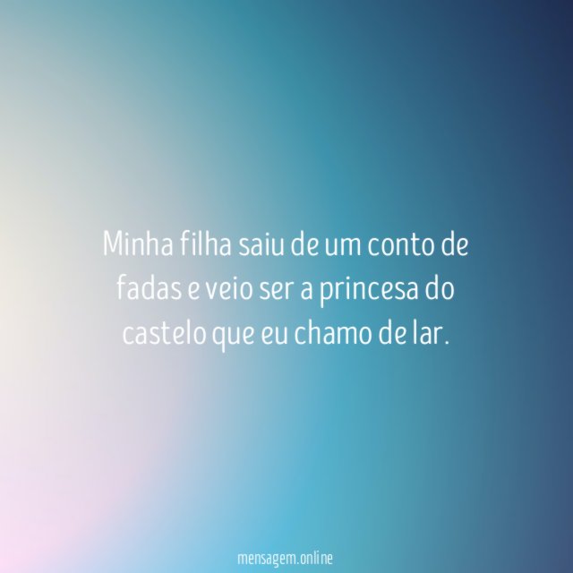 Minha filha saiu de um conto de fadas