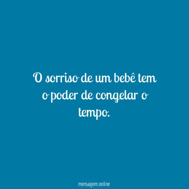 O sorriso de um bebê tem o poder de congelar o tempo