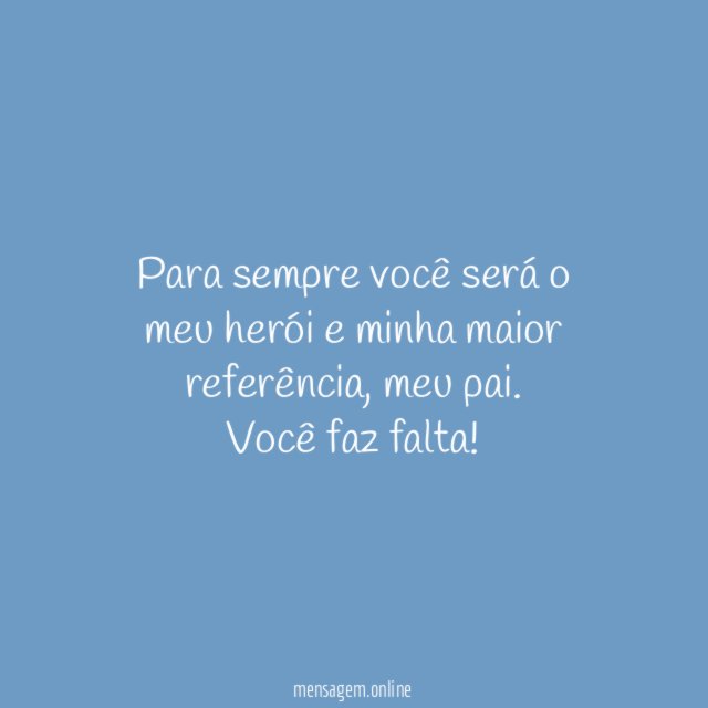 Para sempre você será o meu herói
