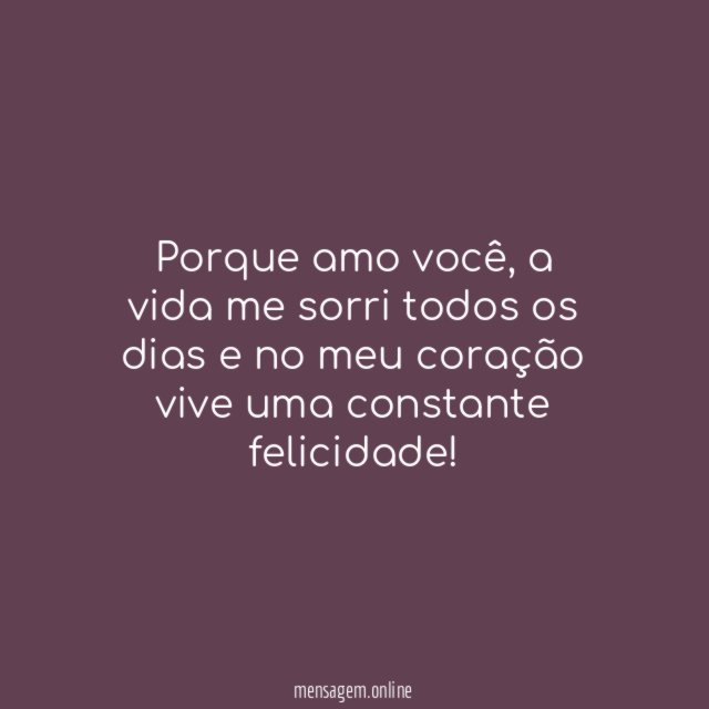Porque amo você