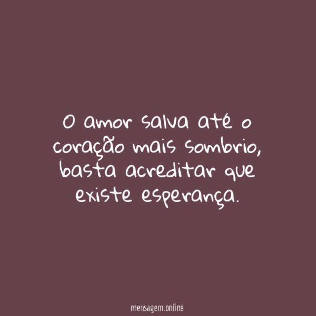 O amor salva até o coração mais sombrio