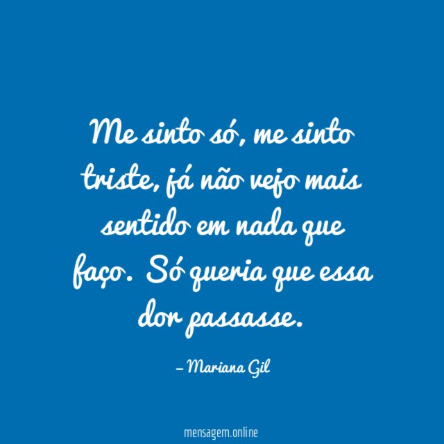 Me sinto só
