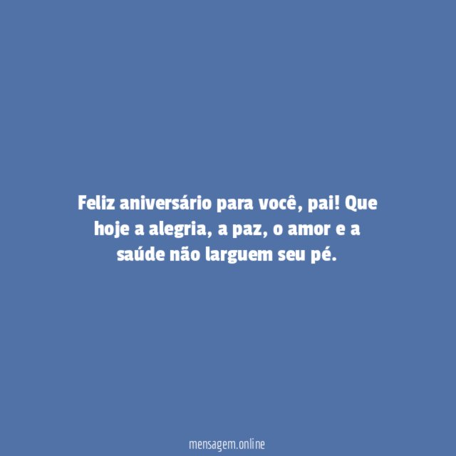 Feliz aniversário para você