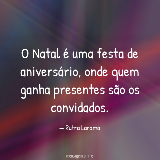 O Natal é uma festa de aniversário