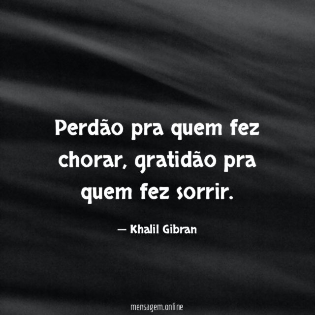 Perdão pra quem fez chorar