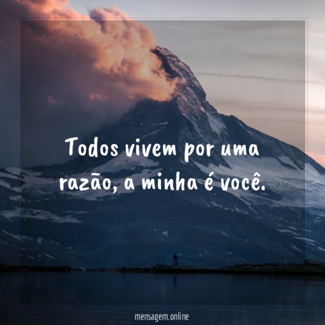 Todos vivem por uma razão