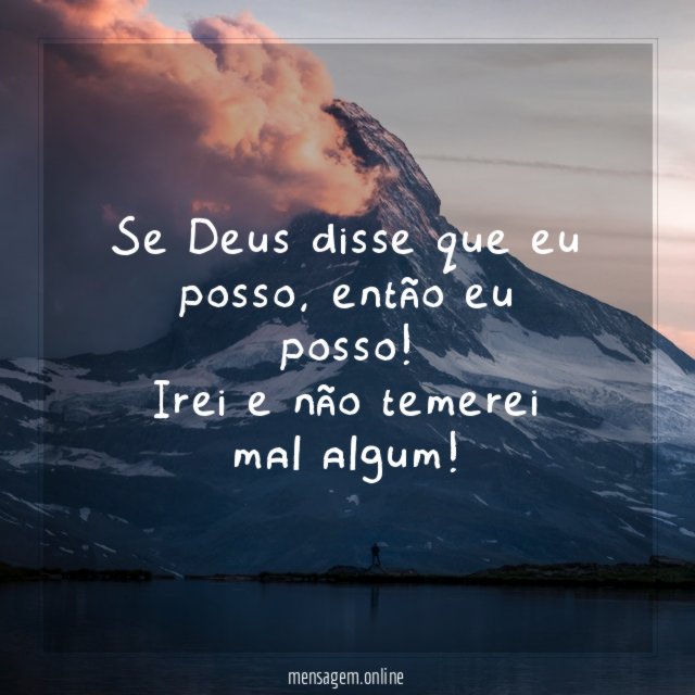 Se Deus disse que eu posso