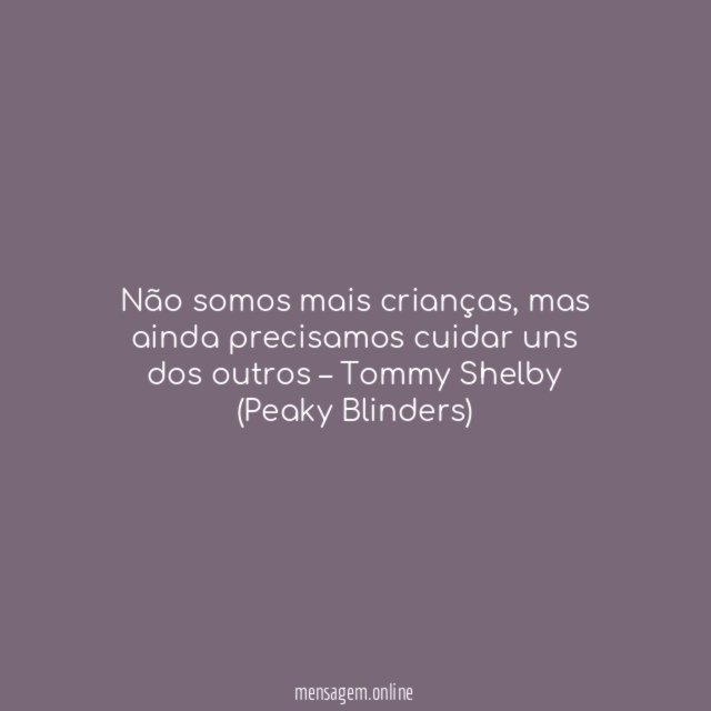 Não somos mais crianças
