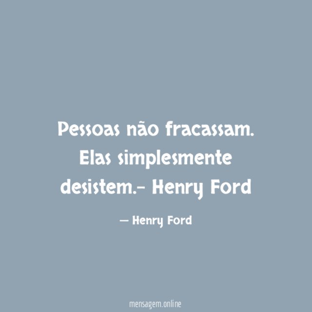 Pessoas não fracassam